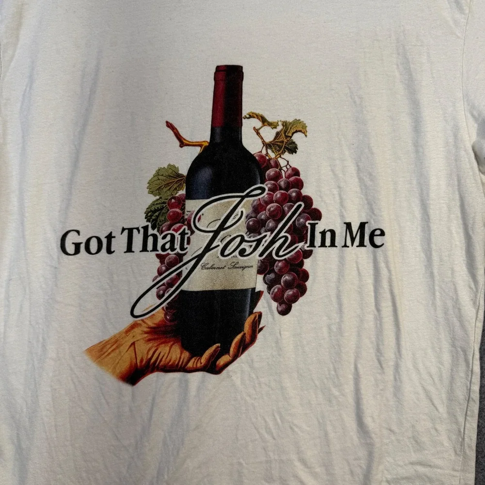 Shithead Steve‎ Mens Graphic T Shirt Large Got That Josh In Me Wine Grapes